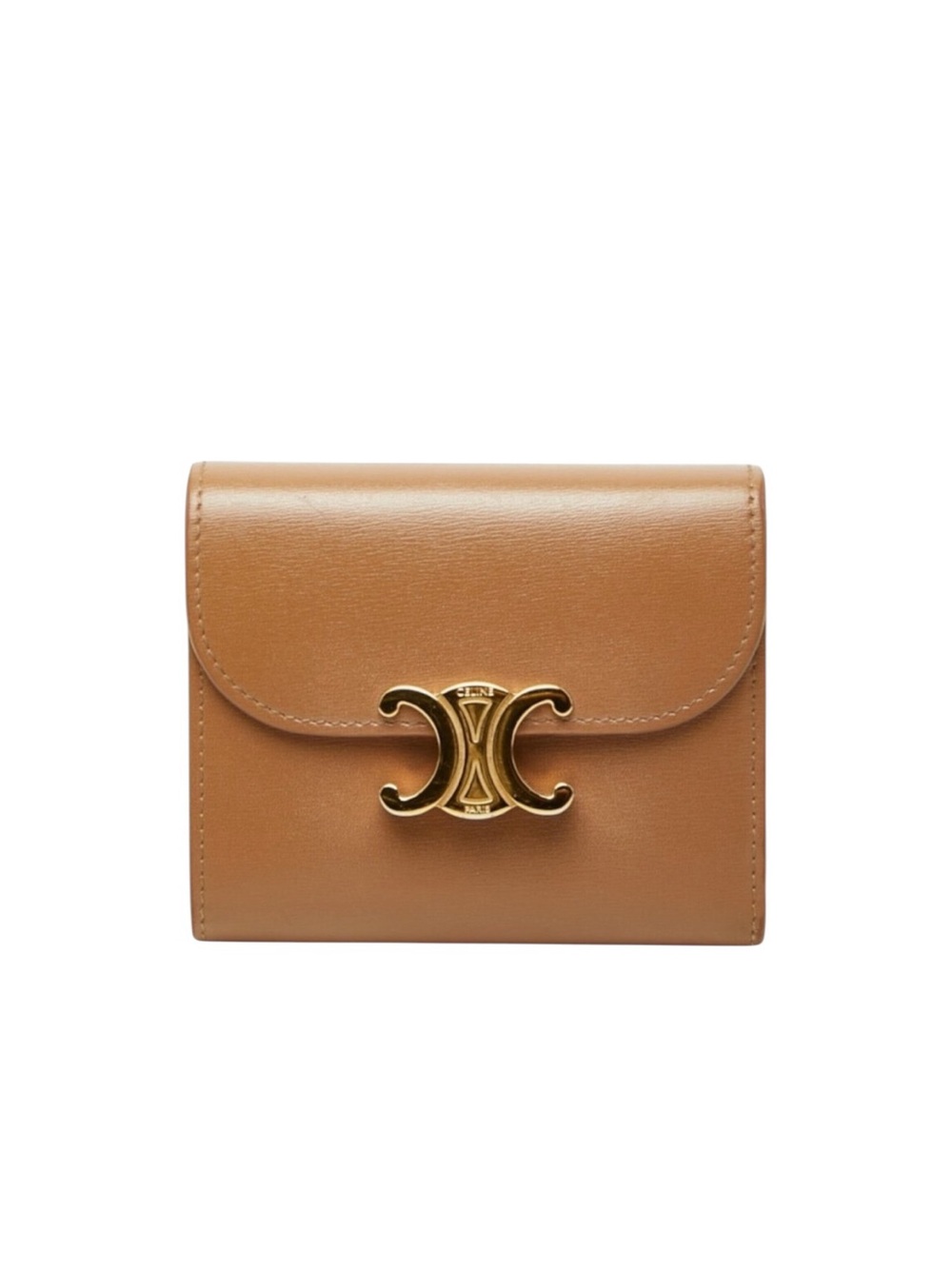 Celine Triomphe Compact Flap Wallet W/ Box & Dust Bag